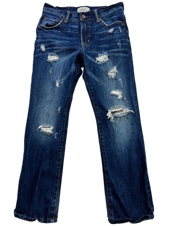 Aeropostale Other - Aeropostale Men's Driggs Slim Bootcut Jeans Distressed Denim Size 29x30 Blue